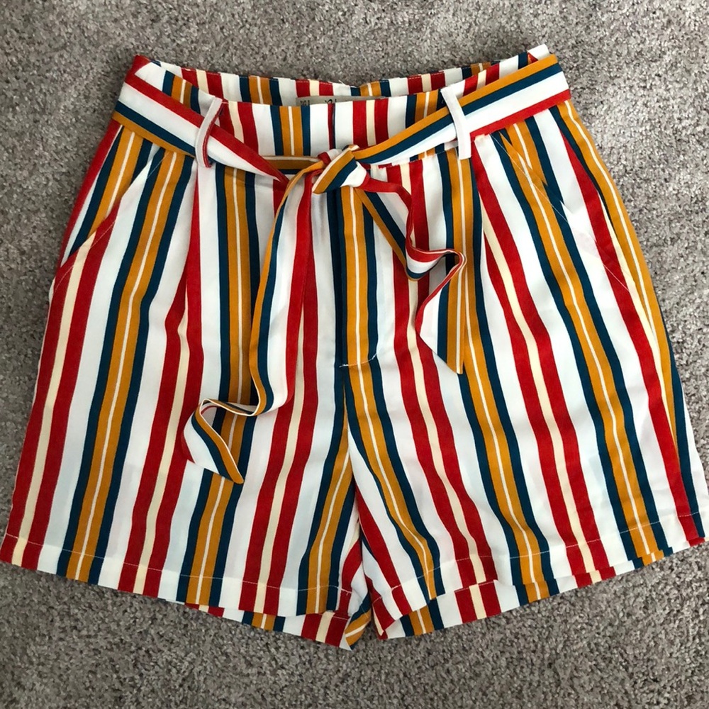 Vintage Multicolored Striped Shorts